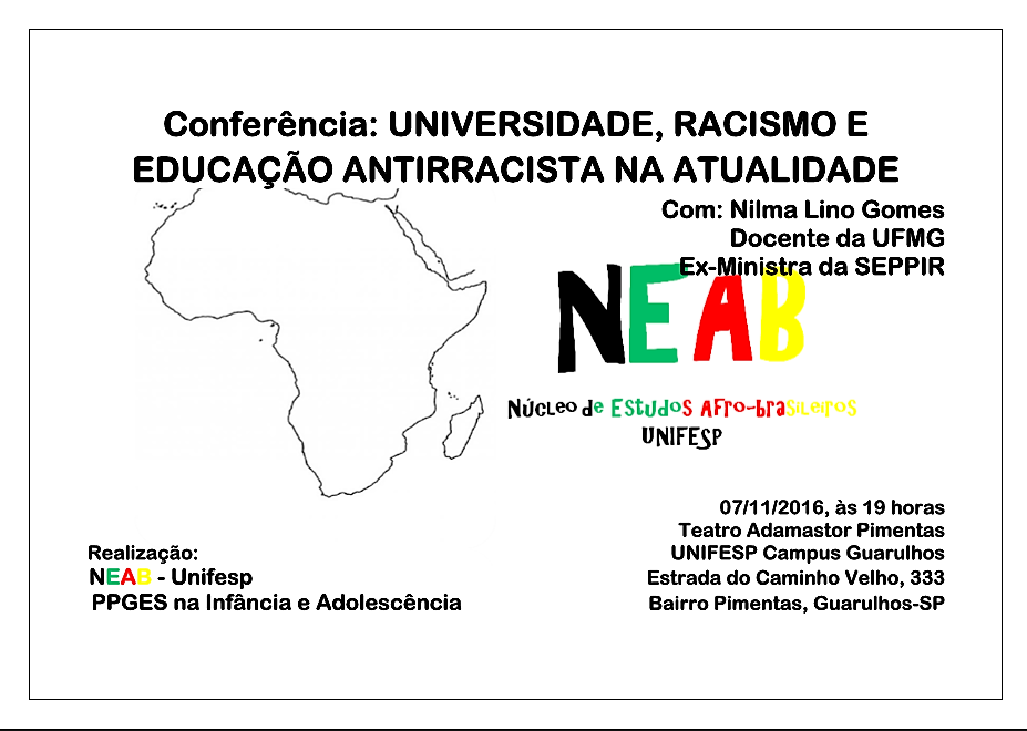 Conferência Universidade Racismo e Educação Antirracista na Atualidade